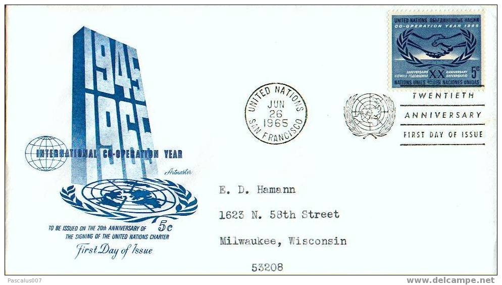 A00024 - Enveloppe Fdc Des états-unis - First Day Issue Of 1965 - Other & Unclassified