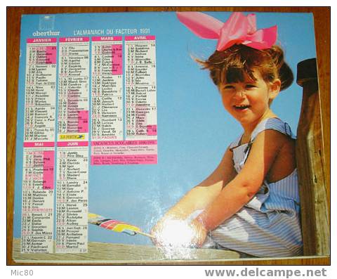 Calendrier PTT 1991 Pas De Calais - Grand Format : 1991-00