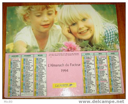 Calendrier PTT 1994 Pas De Calais - Grand Format : 1991-00