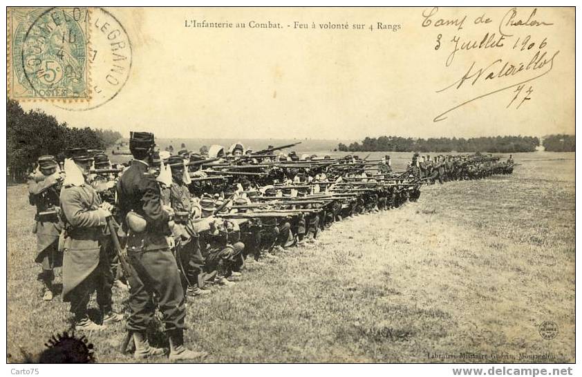 MILITARIA - Infanterie Au Combat - Feu à Volonté Sur 4 Rangs - Manovre