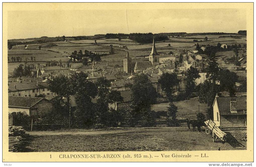 CPA (43)  CRAPONNE SUR ARZON Vue Generale - Craponne Sur Arzon