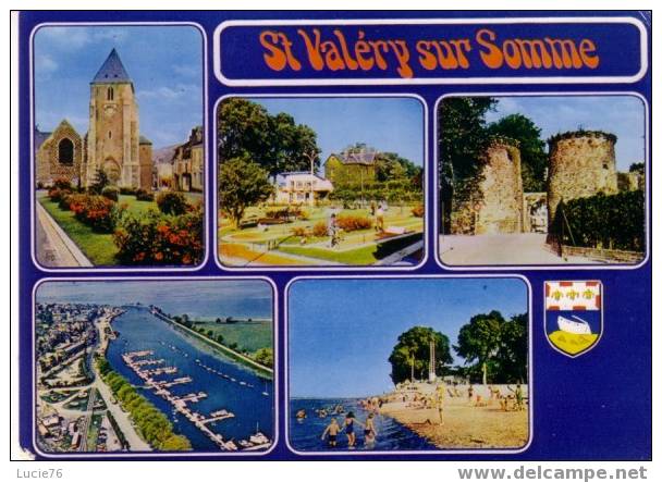 SAINT VALERY SUR SOMME - 5 Vues  Et Blason - N°  3 CP  81 2362 - Saint Valery Sur Somme