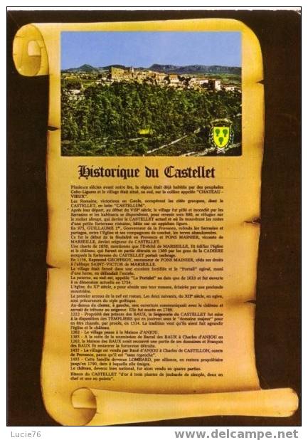 LE CASTELET - Vue Aérienne, Au Loin, Le Gros Cerveau -    Historique - Le Castellet