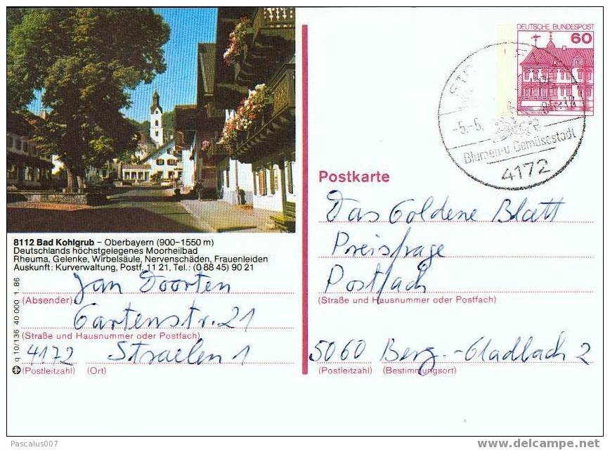 A00024 - Entier Postal - Carte Postale  D'allemagne - Postkarte - 8112 Kohlgrub - Sammlungen