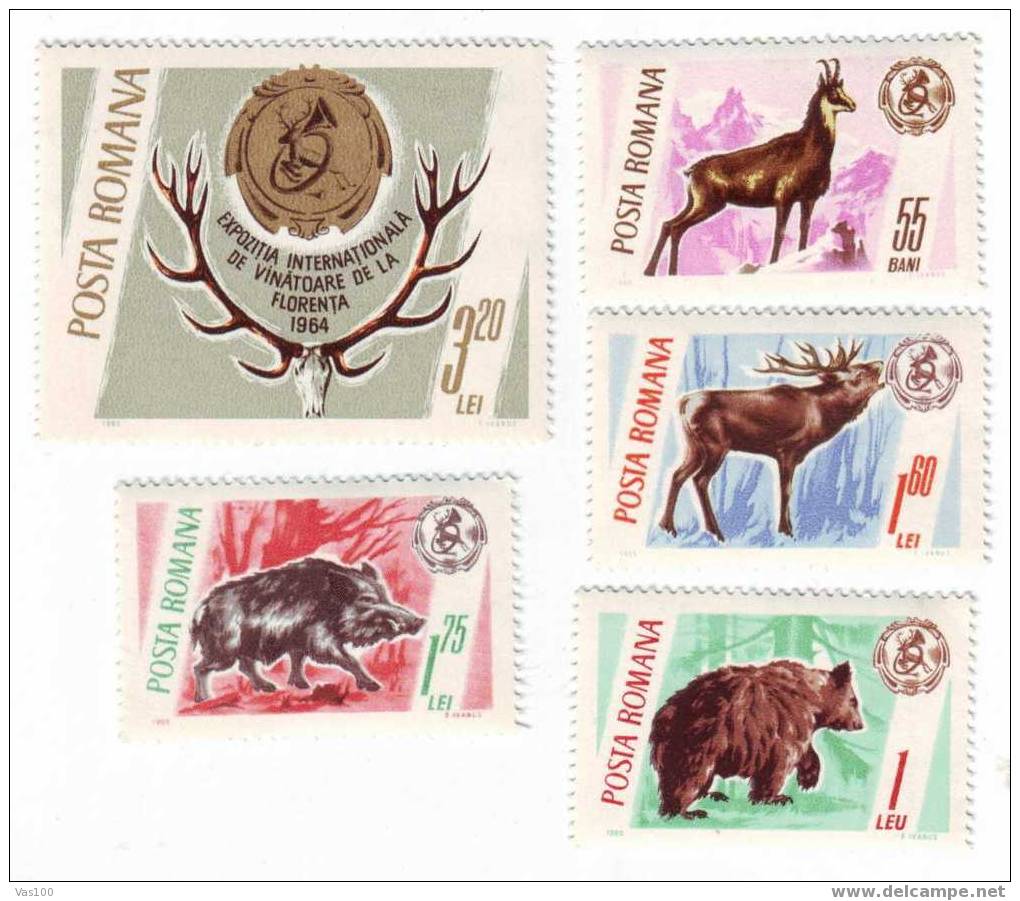 Romania 1964 Hunting Animals,MNH. - Ours