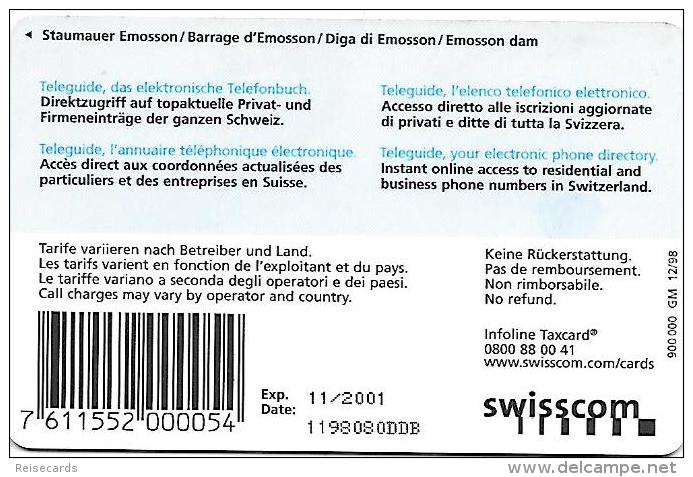 Swisscom - Teleguide Das Elektronische Telefonbuch. Staumauer Emosson. - Telefoon