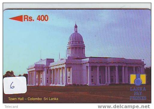 Télécarte SRI LANKA (6) Rs. 400 MAGNETIC PHONECARD - Sri Lanka (Ceylon)