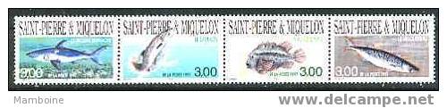 SPM 1997 Poissons Saumon Maquereau N° 646 / 49 Neuf Sans Trace X X - Unused Stamps