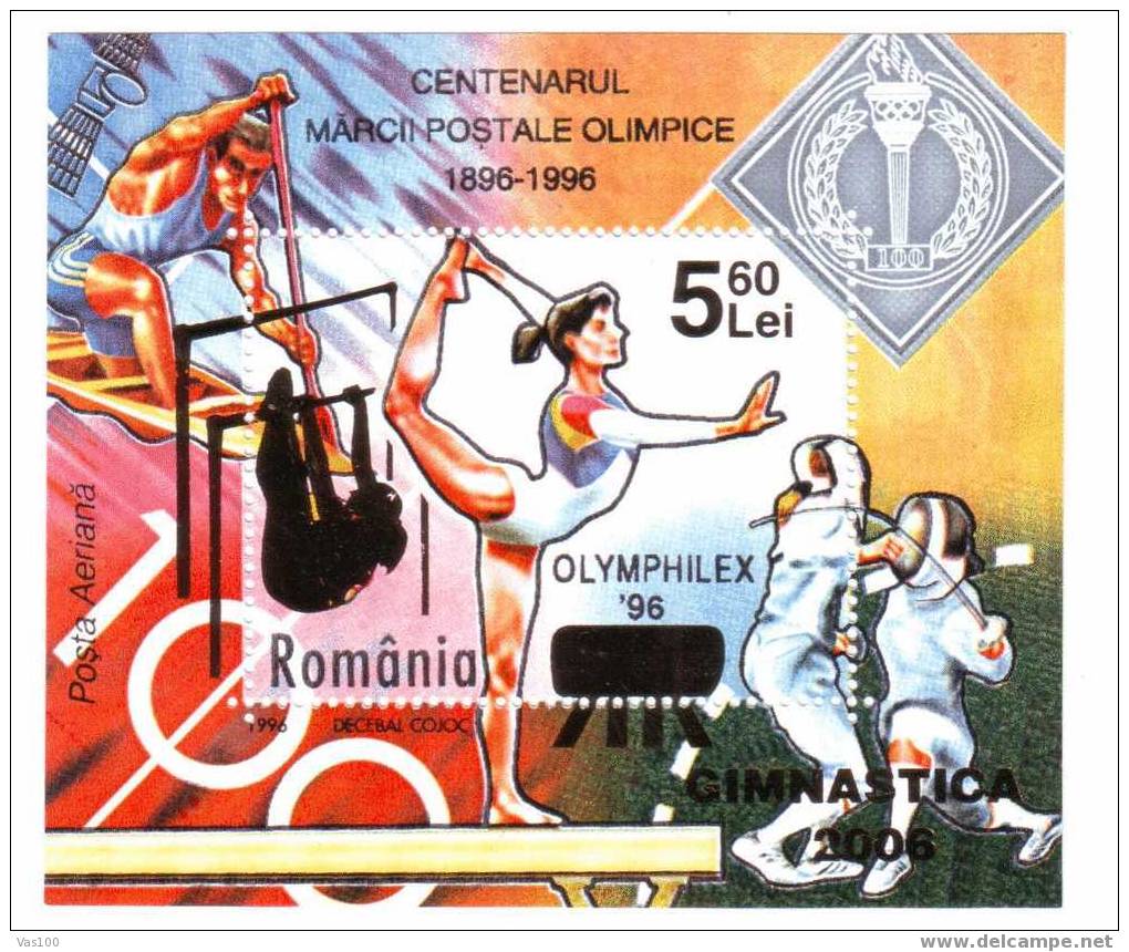 Romania 2006 Gymnastics,Fencing,surch.SS,Bl.387,MNH. - Gymnastiek