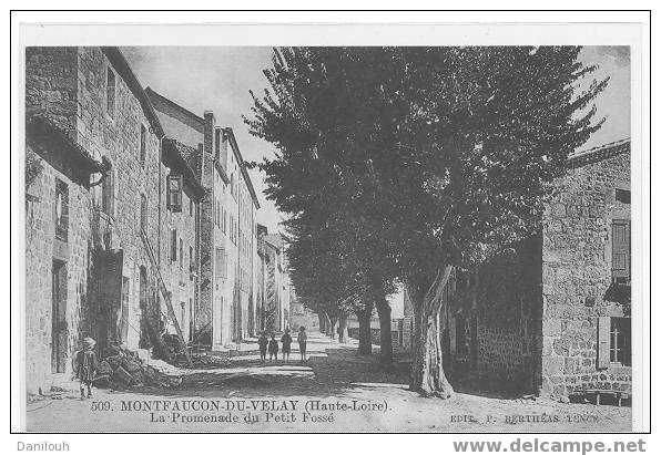 43 // MONTFAUCON DU VELAY / La Promenade Du Petit Fossé, Ed Bartheas / ANIMEE / N° 509 - Montfaucon En Velay