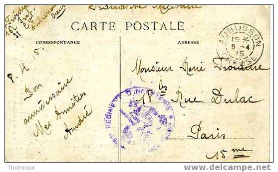 23 - Les Bords Du Thaurion Entre Vallieres Et Royere. MARQUE POSTALE DE GUERRE 1914/18 - Royere