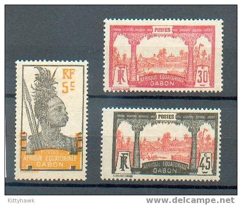 GAB 47 - YT 82 NSG (no Gum)/85 - 86 * - Unused Stamps