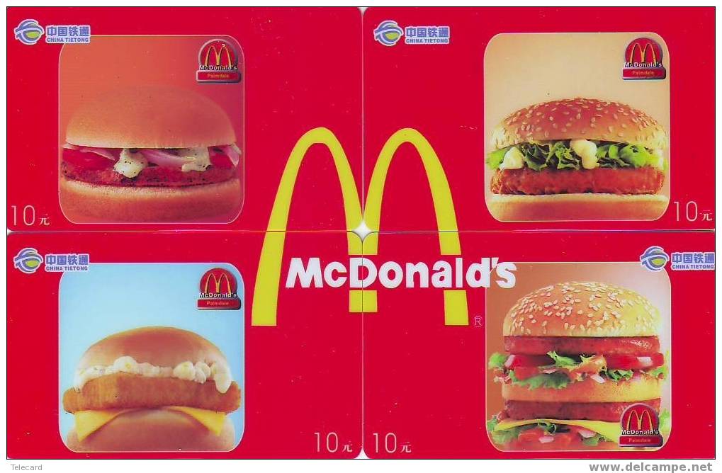 McDonald's * Mc Donalds (A) Puzzle Of 4 Phonecards - Puzzles