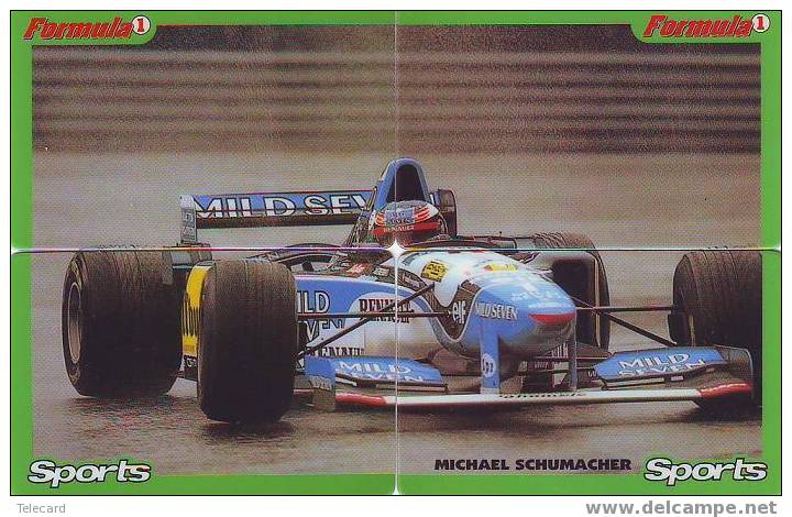 MICHAEL SCHUMACHER (386) Puzzle Of 4 Phonecards - Personajes