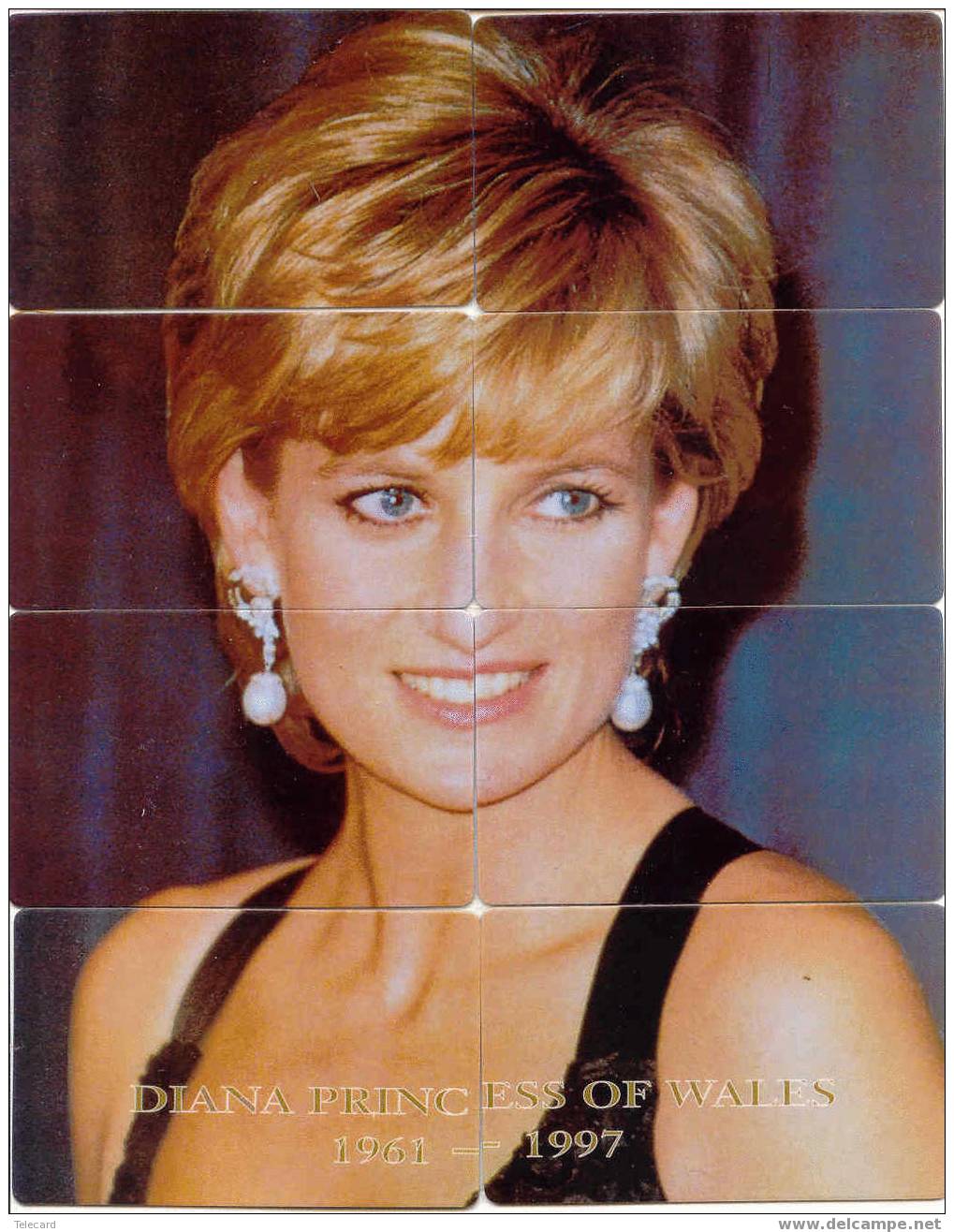 PRINCESS DIANA  Puzzle Of 8 Phonecards - Characters