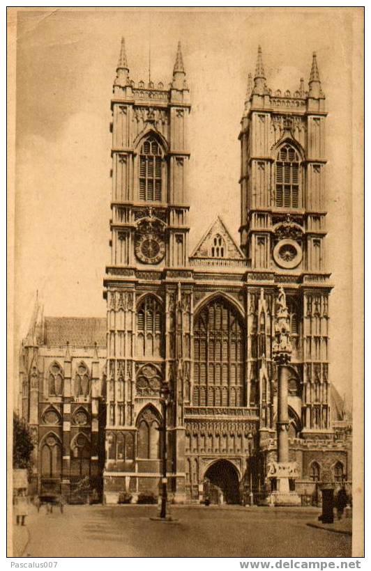 A00024 - Carte Postale De Londre - Westminster Abbey - Cachet Du 26-09-1929 - De Londre Vers Bruges - Westminster Abbey