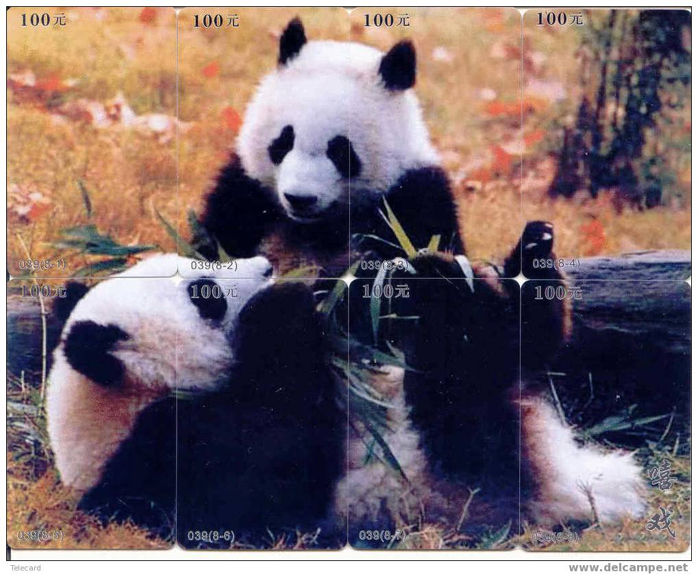 Telecarte PANDA BEAR En Puzzle De 8 Telecartes (8) - Puzzles