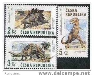 1994 CZECH REP Prehistoric Animals 3v - Other & Unclassified