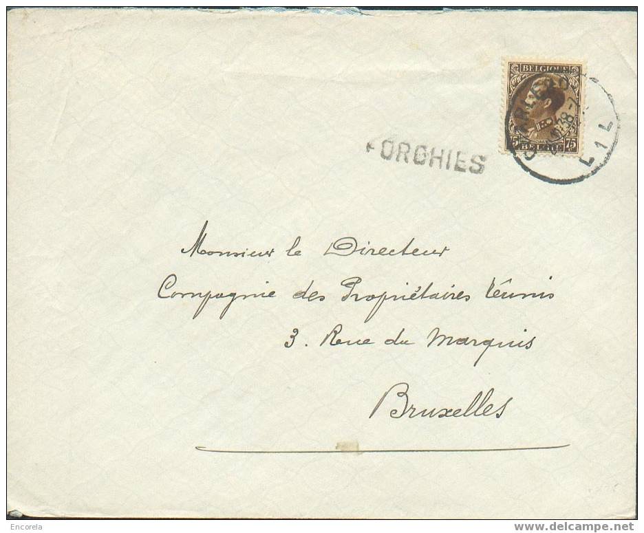 L. 0,75c. Léopold III Obl.  Sc.  CHARLEROI 1 Du 28-12-1938 + Griffe FORCHIES Vers Bruxelles.   Superbes Frappes - 2654 - Griffes Linéaires