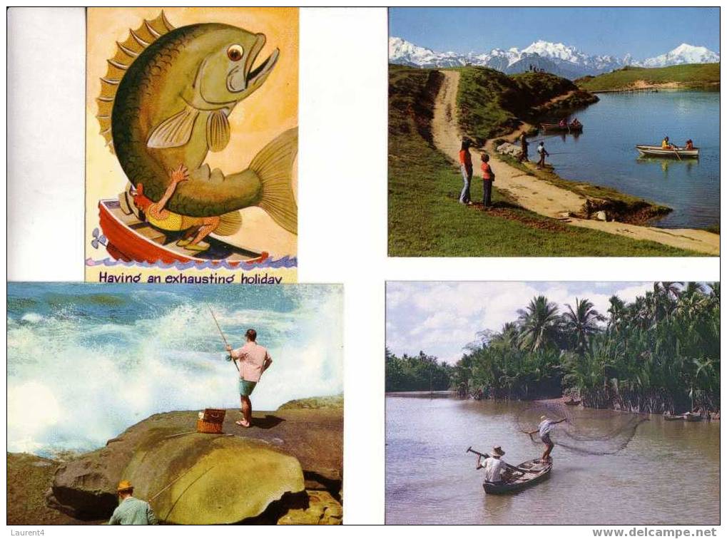 4 Carte Sur La Peche   -  4 Fishing Postcards - Fishing