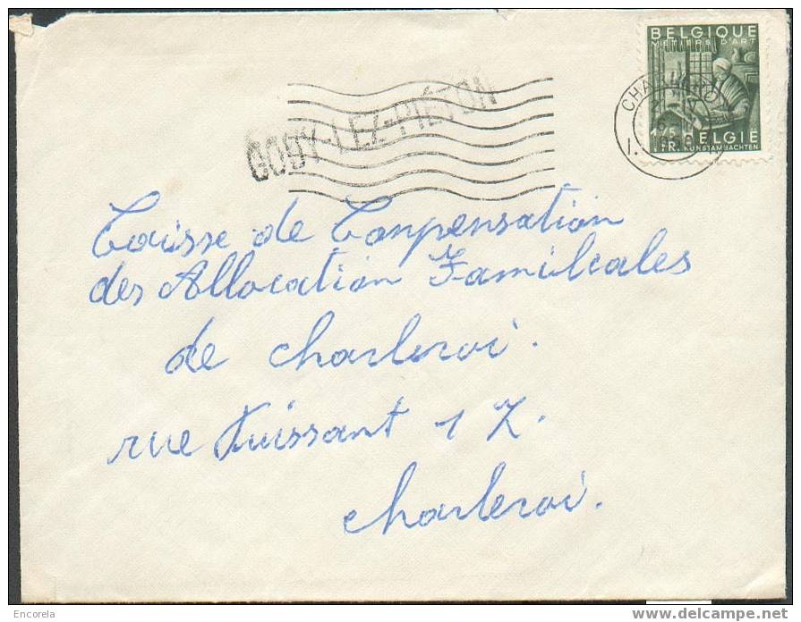 L. 1Fr.75 EXPORTATION Obl. Méc.  CHARLEROI 1 Du 21-IV-1950 + Griffe GOUY-les-PIETON (grand Format)vers La Ville.  - 2658 - Linear Postmarks