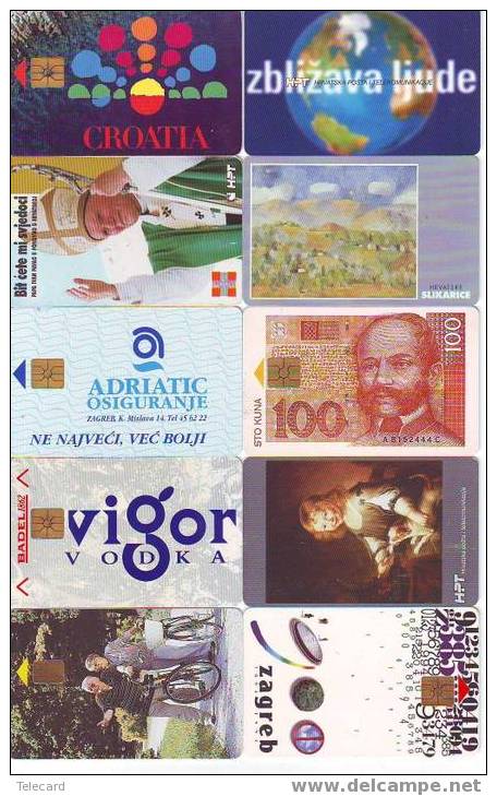 CROATIE - CROATIA 10 Telecartes (13) - Kroatien