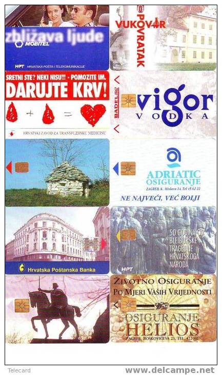 CROATIE - CROATIA 10 Telecartes (14) - Kroatien