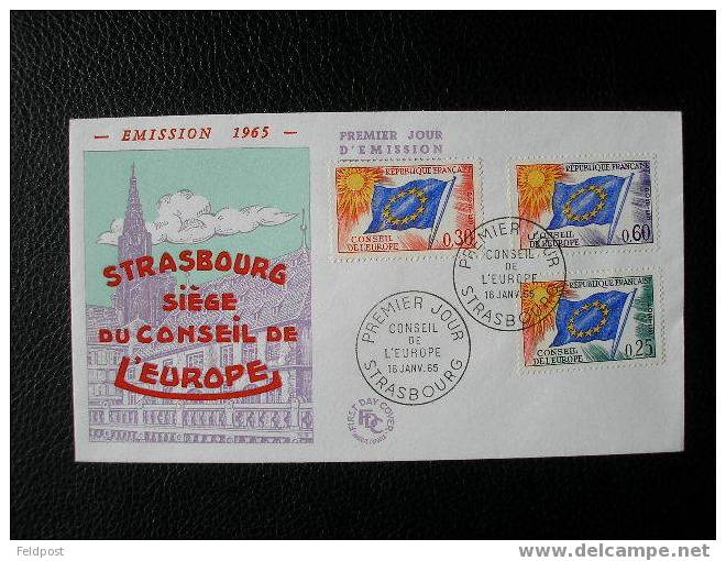 Timbre De Service Du Conseil De L´Europe STRASBOURG Sur Lettre De 1965 - Lettres & Documents