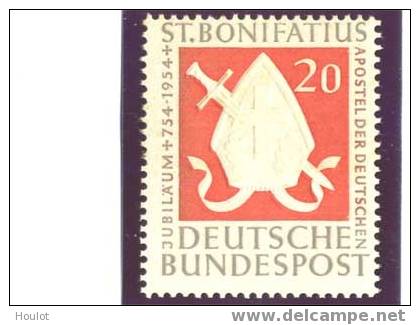 Deutschland Bund Mi. 199 ** 1200 Todestag Des Heiligen St. Bonifatius Michelwert 10,00 €uro - Neufs