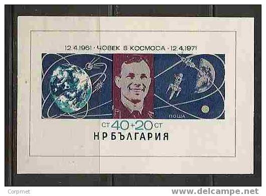 SPACE - BULGARIA 1971 SOUVENIR SHEET - Scott B38 - Yvert # 34 - MINT (NH) Light Adherences At Top - Russie & URSS