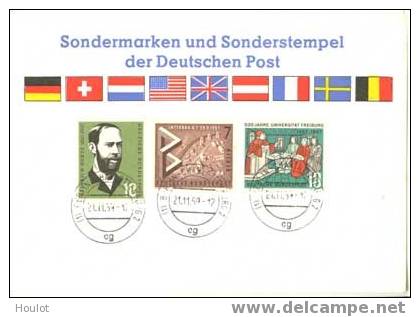 Deutschland Bund Mi. 252 + 56 Sonderkarte Der Deutschen Post Mit Bund Mi.N° 252+256+ - Cartas & Documentos