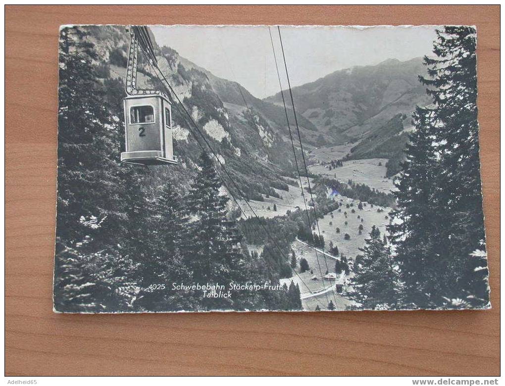 (2 Scans) Schwebebahn, Stöckalp Frutt., Talblick, Postkartenverlag Engelberger, Stans - Engelberg