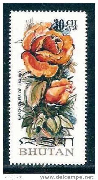 Bhutan Flower, Rose - Marchioness Of Urouijo Plant MNH  # 1655 - Roses