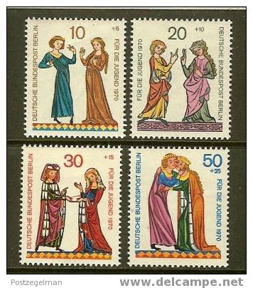 BERLIN 1970 MNH Stamp(s) Troubadours 354-357 #1217 - Unused Stamps