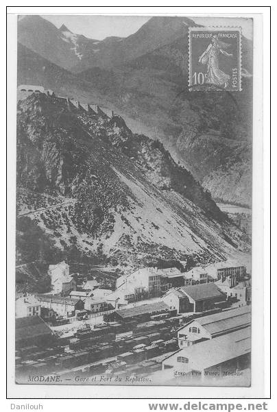 73 // MODANE / Gare Et Fort Du Replaton / Vve Nuer édit / - Modane