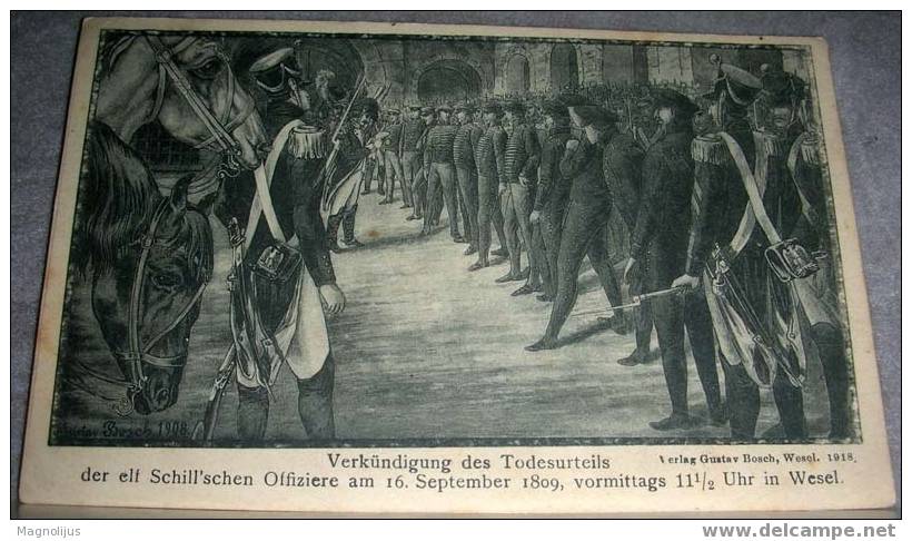 Germany,Wesel,Military,Soldiers,Event,History,Uniformes,Signatured,vintage  Postcard - Wesel