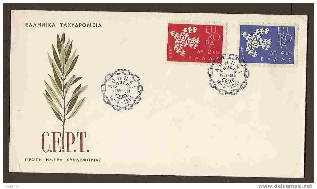 EUROPA - CEPT 1961 VF  GREECE FDC Yvert # 753/4 - 1961