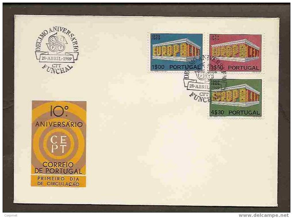 EUROPA - CEPT 1969 VF PORTUGAL FDC Yvert # 1051/3 - 1969