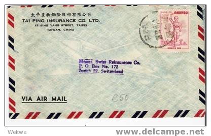 Ch-T044/  TAIWAN - Tag Der Jugend 1954, Läufer, Einzelfrankatur - Storia Postale