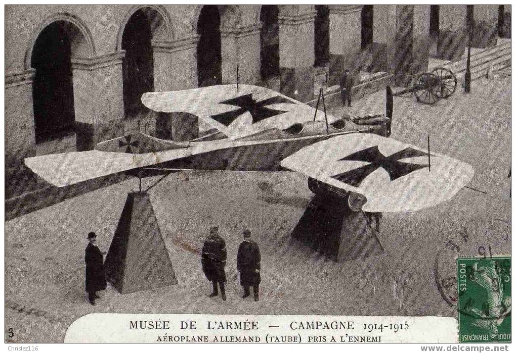 Musée De L'Armée Aéroplane Allemand Taube  Beau Plan  1915 - 1914-1918: 1ère Guerre