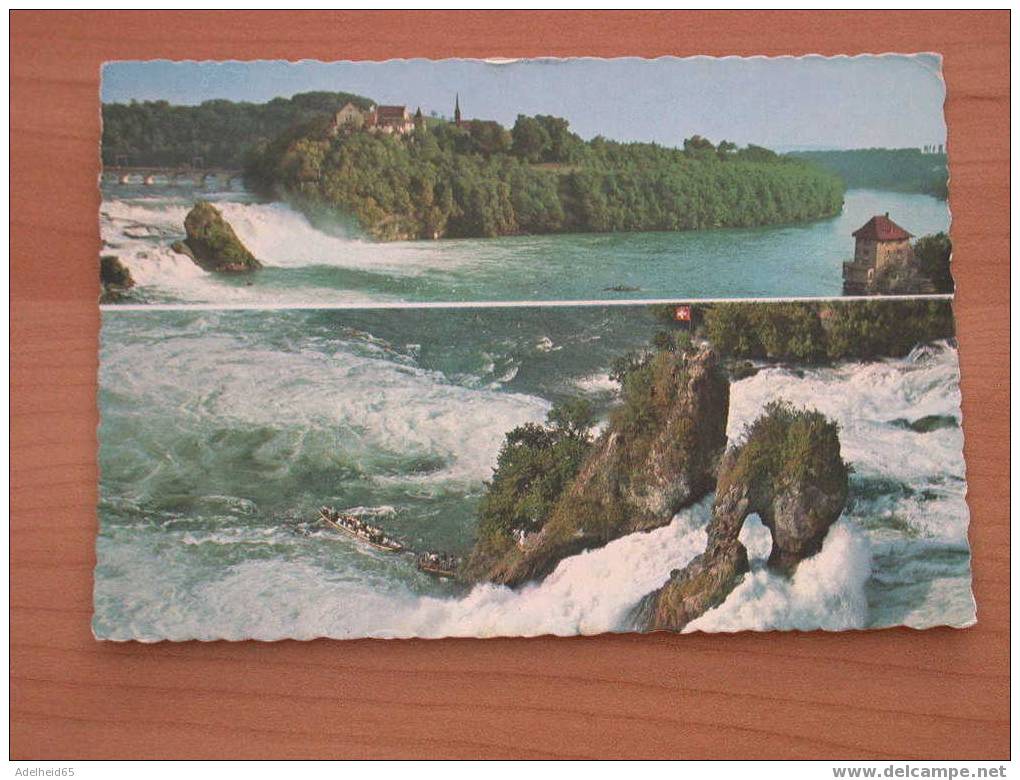 (2 Scans) Rheinfall Bei Neuhausen, Schlössli Wörth, N. & S. Britschgi, Verlag A. Kiener, Schwanden/GL - Neuhausen Am Rheinfall