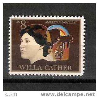 USA YT 1004 * : Willa Sibert Cather , Romancière - Nuevos