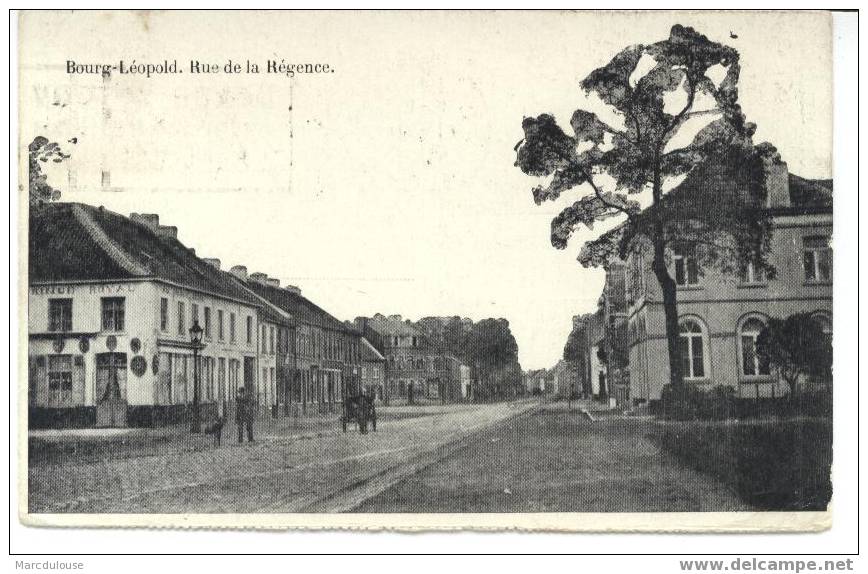 Leopoldsburg. Bourg-Léopold. Regentschapstraat. Rue De La Régence. Koets. Attelage. Postzegel - Timbre N° 139. - Leopoldsburg