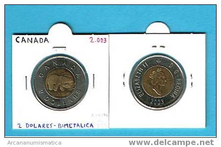 CANADA  2 $ DOLARES BIMETALICA 2.003 S/C UNC Km#270       DL-516 - Canada