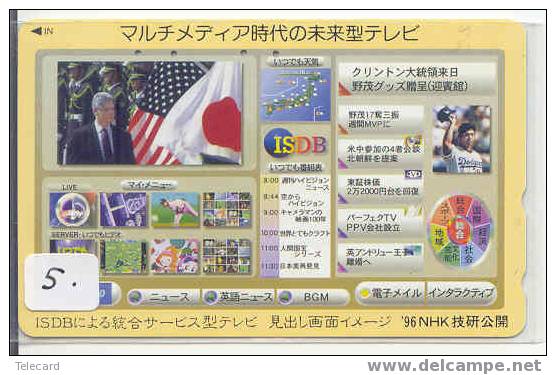 President CLINTON Sur Telecarte Japon (7) Phonecard JAPAN - Personen