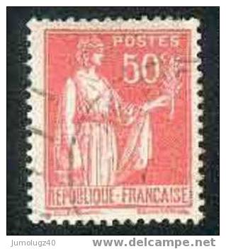 Timbre France Y&T N° 283 (01) Obl.  Type Paix.  50 C. Rose-rouge. Cote 0,15 € - 1932-39 Paix
