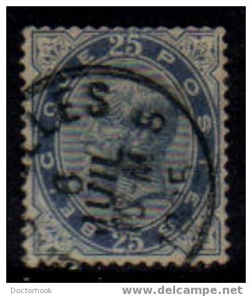 BELGIUM    Scott: # 47   F-VF USED - 1883 Léopold II