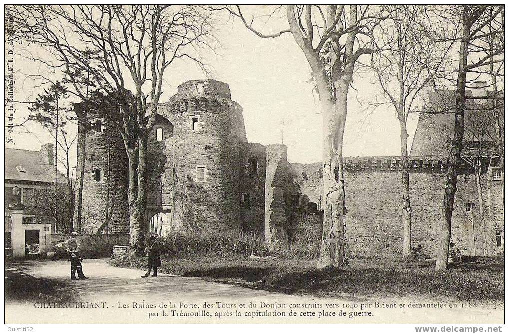 Chateaubriant  Ruines De La Porte Du Donjon Des Tours    Animée - Châteaubriant