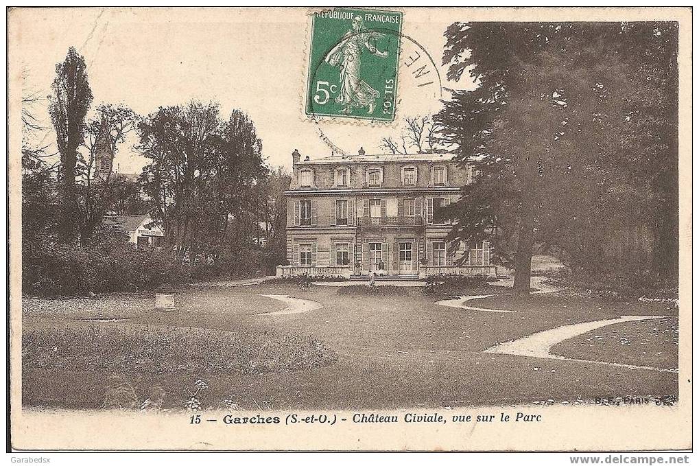 CPA De GARCHES - Château Civiale, Vue Sur Le Parc. - Garches