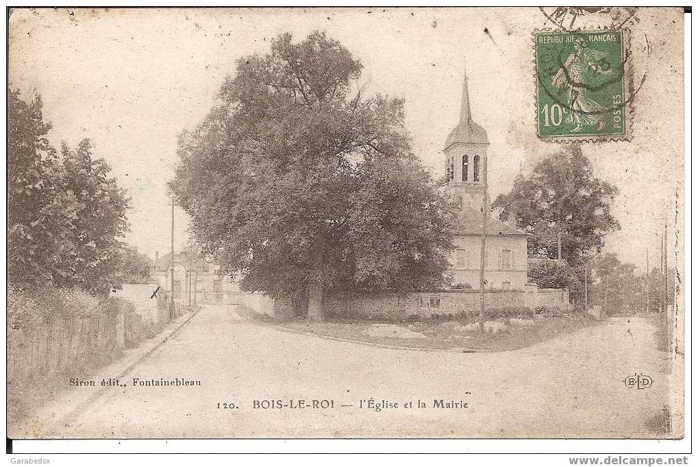 CPA De BOIS LE ROI - L'Eglise Et La Mairie. - Bois Le Roi